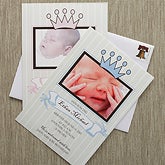 Photo Birth Announcements - Royal Welcome - 8068