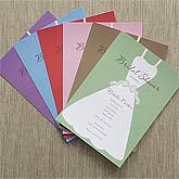 Bridal Dress Personalized Party Invitations - 8109 Bridal Dress Personalized Party Invitations - 8109
