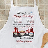 Personalized Apron and Potholder - Recipe for a Happy Marriage Design - 8160 Personalized Apron and Potholder - Recipe for a Happy Marriage Design - 8160
