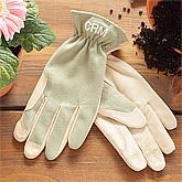 Green Garden Monogrammed Gloves