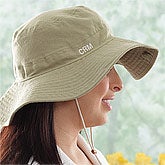 Green Garden Monogrammed Brim Hat