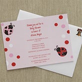 Personalized Baby Shower Invitations - Love Bug - 8288