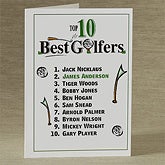 Personalized Top 10 Golfers Greeting Card - 8337