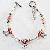 Personalized Charm Bracelets - Live, Love, Laugh - 8349