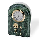 Tee Time Personalized Marble Desk Clock
