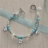 Faith, Hope, Love Personalized Charm Bracelet