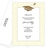 Elegant Gold Border Graduation Invitation