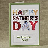 Personalized Father's Day Greeting Cards - Ties - 8393
