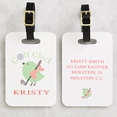 Personalized Golf Bag Tag for Women - Golf Chick - 8438 Personalized Golf Bag Tag for Women - Golf Chick - 8438