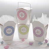 Baby Shower Favor Personalized Stickers - Polka Dot - 8446