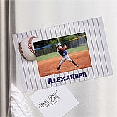 His Team© Personalized Baseball Magnet Frame