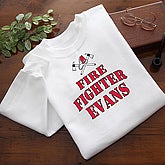 Fire Fighter Black Adult Hooded Sweatshirt