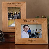 Personalized Corporate Engraved Logo Wood Photo Frame - 8526