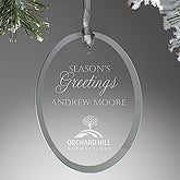 Personalized Corporate Engraved Logo Glass Oval - 8531
