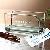Personalized Corporate Custom Logo Glass Card Holder - 8554