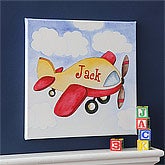Personalized Kids Canvas Art - Airplane - 8630