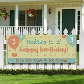 Personalized Birthday Party Banner - Balloons birthday gift