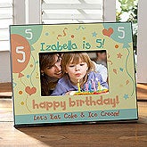 Personalized Birthday Picture Frame - Birthday Hearts - 8642