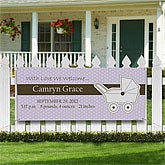 We Welcome© Personalized Baby Announcement Banner