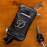 Personalized Glasses and Sunglasses Case - Leather - 8735