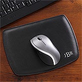 Personalized Leather Mouse Pad - Black - 8743
