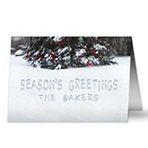 Personalized Writing In The Snow Christmas Cards - 8778
