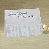 Personalized Happy Hanukkah Candle Holiday Cards - 8834