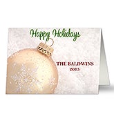 Personalized White Ornament Christmas Cards - 8884