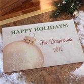 White Ornament&copy; Personalized Doormat