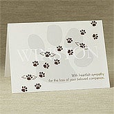Personalized Pet Memorial Sympathy Card - Pawprints To Heaven - 8900