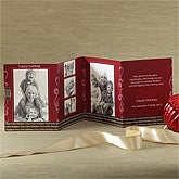 Personalized 5 Photo Christmas Cards - Accordion Style - 8967