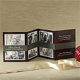 Personalized Snowflake Photo Christmas Cards - Mini Accordion - 8968