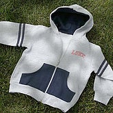 Personalized Kids Hoodie - Athletic Design in Navy