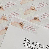 Personalized White Ornament Holiday Return Address Labels - 9061