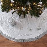 Personalized Christmas Tree Skirt - Season's Sparkle - 9140