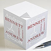 Personalized Note Pad Paper Cubes - Personally Yours - 9162 Personalized Note Pad Paper Cubes - Personally Yours - 9162