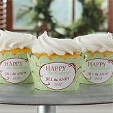 Happy Holidays&copy; Personalized Cupcake Wrappers-Set of 24