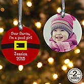 Personalized Christmas Ornaments - Santa's Belt - 9231