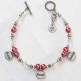 Personalized Charm Bracelets - Teach, Trust, Believe - 9294 Personalized Charm Bracelets - Teach, Trust, Believe - 9294