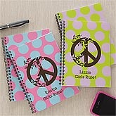 Personalized Peace Symbol Notebook Set