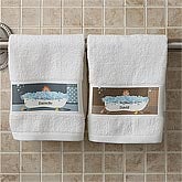 Personalized Bathroom Hand Towels - Bathtub Characters - 9491