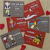 Personalized Valentine's Day Cards for Boys - Pirates - 9515