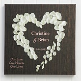 Personalized Canvas Art - Hearts of Roses - 9535