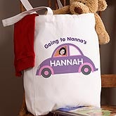 Kids Personalized Photo Tote Bag - Sleep Over - 9538