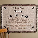 Advice From A Dog© Embroidered Afghan