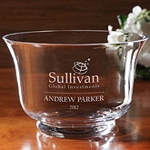 Personalized Corporate Engraved Logo Crystal Bowl - 9548