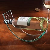 Personalized Corporate Engraved Logo Crystal Wine Cradle - 9549