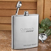 Personalized Corporate Engraved Logo Promotional Flask - 9550
