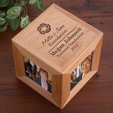 Personalized Corporate Engraved Logo Cube Picture Frame - 9563