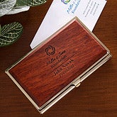 Personalized Corporate Logo Executive Business Card Case - 9574